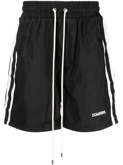 Shop Domrebel Basketball Drawstring Shorts In Black