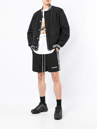 Shop Domrebel Basketball Drawstring Shorts In Black