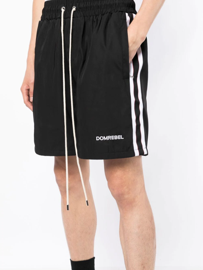Shop Domrebel Basketball Drawstring Shorts In Black