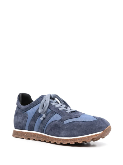 Shop Alberto Fasciani Side Stripe-detail Sneakers In Blue
