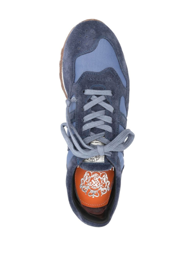 Shop Alberto Fasciani Side Stripe-detail Sneakers In Blue
