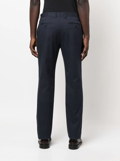 Shop Etro Paisley-print Straight-leg Trousers In Blue