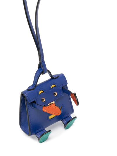 Pre-owned Hermes Kelly Doll 包包吊饰（2021年典藏款） In Blue