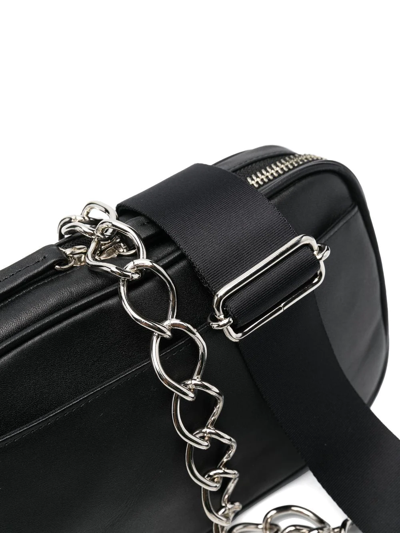 Shop Y's Leather Cross-body Bag In Black