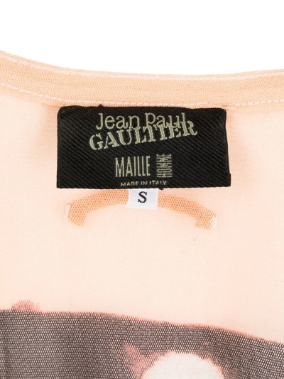 Pre-owned Jean Paul Gaultier 抽象印花分层式t恤（1990年代典藏款） In Orange