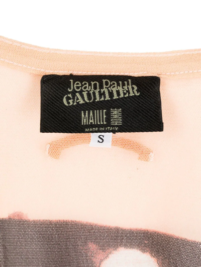 Pre-owned Jean Paul Gaultier 1990s Abstract-print Layered T-shirt In Orange