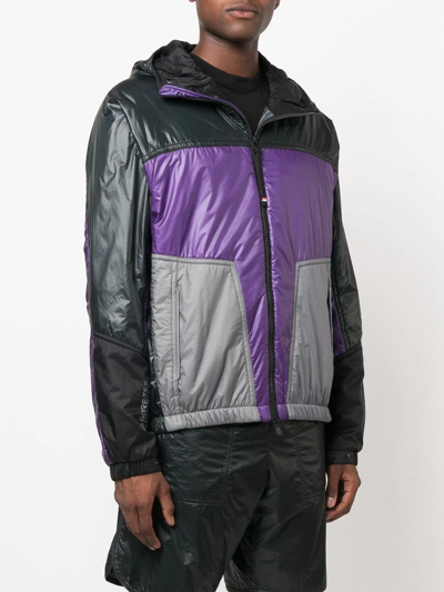 Shop Moncler Peyrus Hooded Sports Jacket In Grey