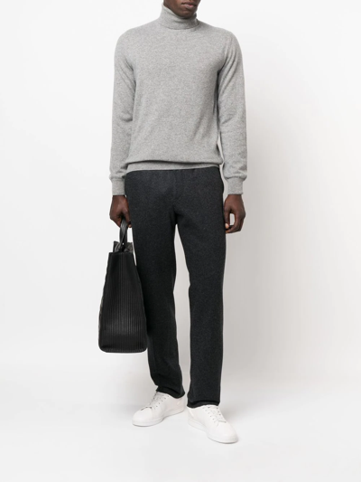 Shop Corneliani Cashmere Roll-neck Jumper In Grey