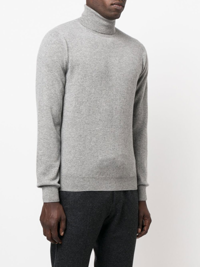 Corneliani Cashmere Roll-neck Jumper In Grey