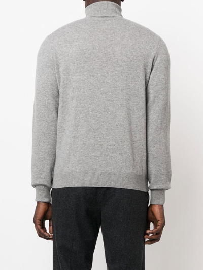 Corneliani Cashmere Roll-neck Jumper In Grey