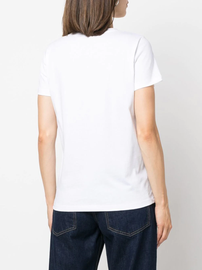 Shop Apc Logo Crew-neck T-shirt In White