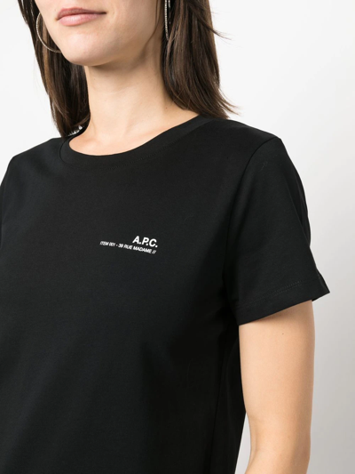 Apc Cotton T-shirt In Black