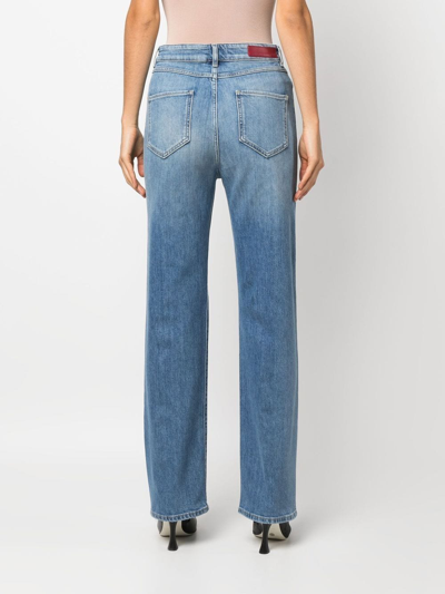 Shop 's Max Mara High-waisted Straight-leg Jeans In Blue