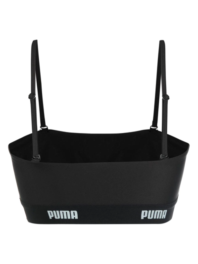 Shop Puma X Dua Lipa Bralette Cropped Top In Black