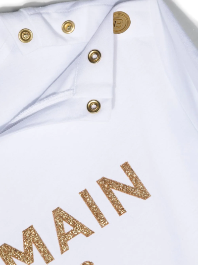 BALMAIN LOGO-PRINT SHORT-SLEEVE T-SHIRT 