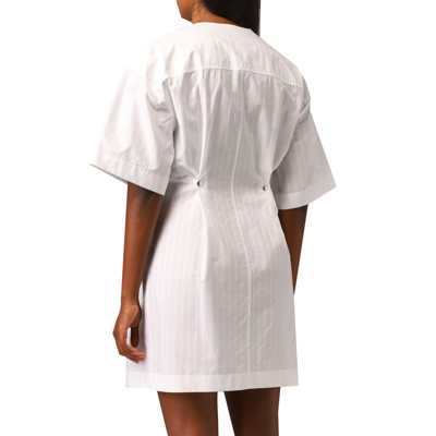 Shop Givenchy Zipped Cotton Dress In White