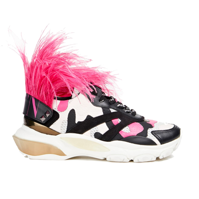 Shop Valentino Bounce Sneakers In Black