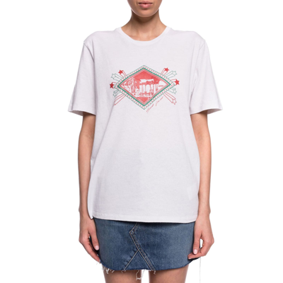 Shop Saint Laurent Cotton Logo T-shirt In Gray