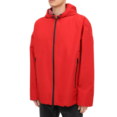 Shop Bottega Veneta Windbreaker Jacket In Red