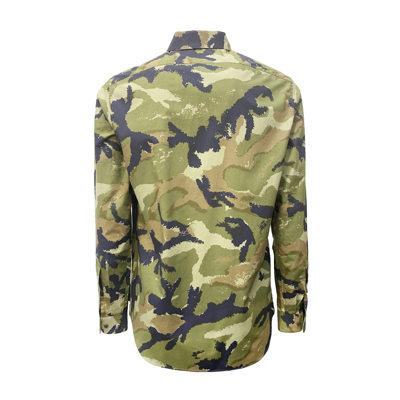 Shop Valentino Camouflage Army Shirt In Green
