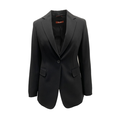 Shop Max Mara Studio Pesi Blazer Jacket In Black