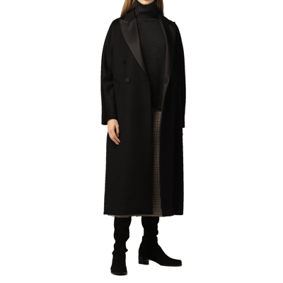 Shop Max Mara Crisma Wool Coat In Black