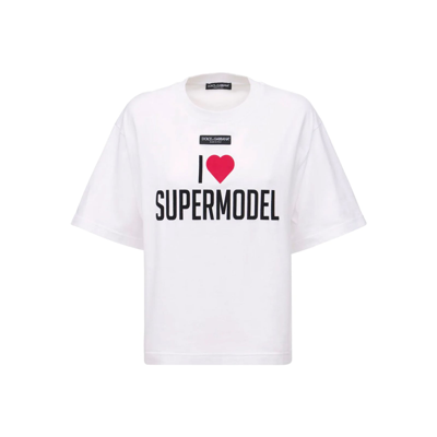 Shop Dolce & Gabbana Supermodel T-shirt In White