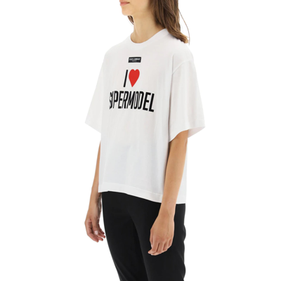 Shop Dolce & Gabbana Supermodel T-shirt In White