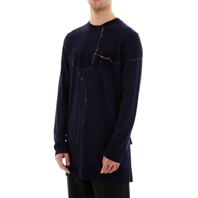 Shop Dior Asymmetrical Sweater In Blue