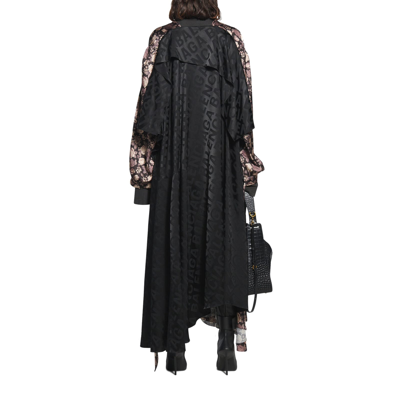 Shop Balenciaga Wrap Godet Midi Dress In Brown