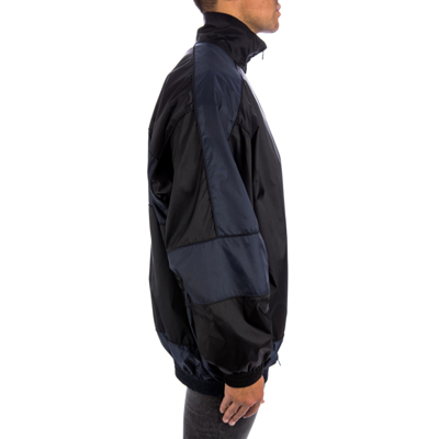 Shop Balenciaga Windbreaker Bomber Jacket In Black