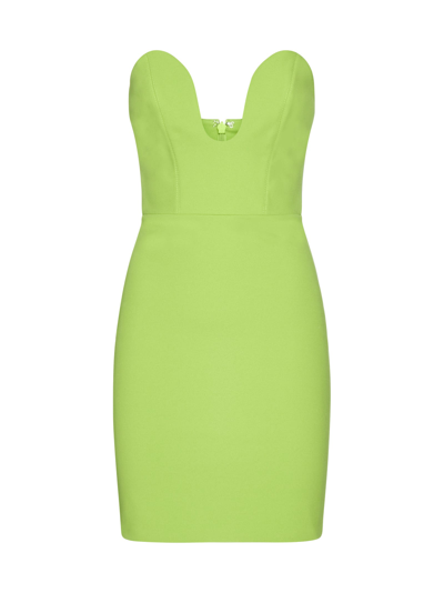 Shop Solace London Dress In Chartreuse