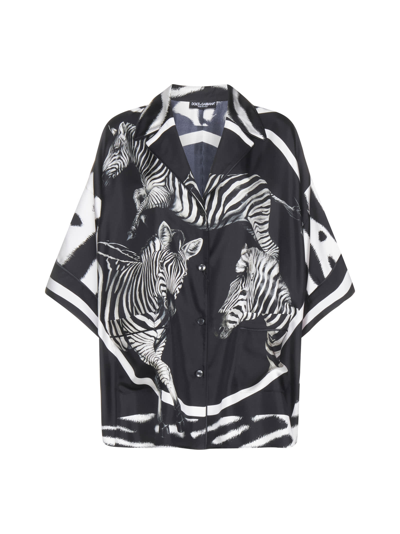 Shop Dolce & Gabbana Shirt In Zebre Fdo Zebrato