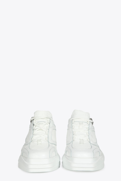 Shop Alyx Mono Hiking Sneaker White Leather Lace-up Low Senaker - Mono Hiking Sneaker In Bianco