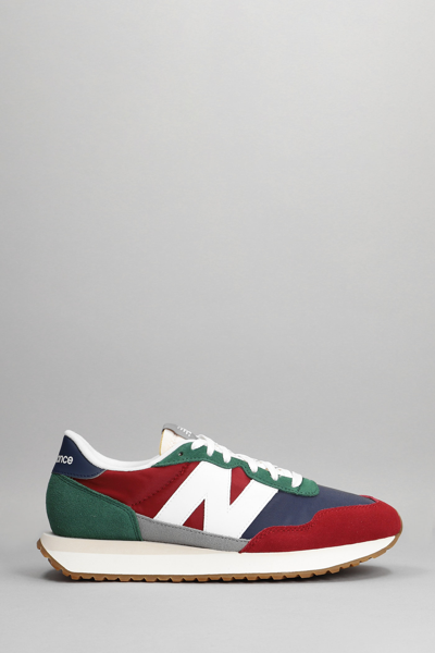 Shop New Balance 237 Sneakers In Red Suede And Fabric
