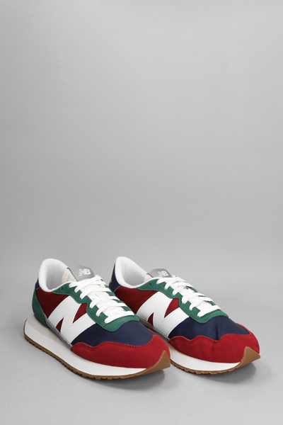 Shop New Balance 237 Sneakers In Red Suede And Fabric