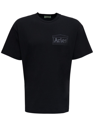 Shop Aries No Problemo Black T-shirt In Jersey  Man