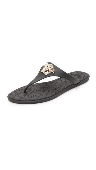 versace medusa palazzo thong sandals