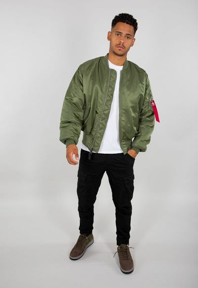 Pre-owned Alpha Industries Ma-1 Jacke Sage-green