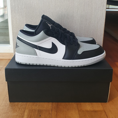 Pre-owned Nike Air Jordan 1 Low Grey Shadow Toe Grau | Neu | 42-46 Eu