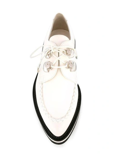 Shop Alexander Mcqueen Double Layered Lace-up Shoes