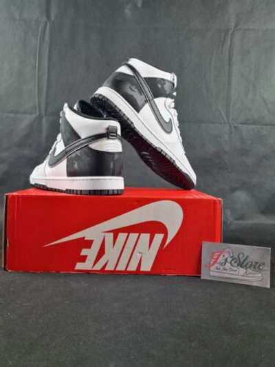 Pre-owned Nike Dunk Hi Retro Se "grid Camo" White/black Gr.45/45,5/46