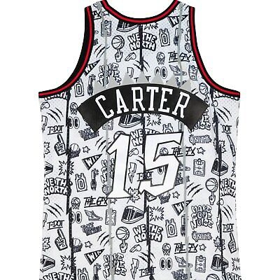 Pre-owned Mitchell & Ness M&n Doodle Swingman Mesh Jersey Toronto Raptors