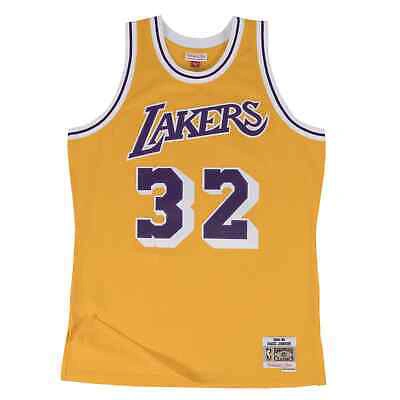 Pre-owned Mitchell & Ness Magic Johnson Los Angeles Lakers 1984-85 Swingman Jersey