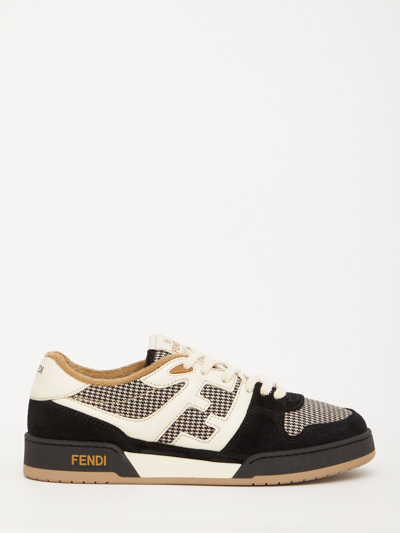 Shop Fendi Match Sneakers In White