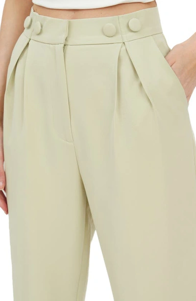 Shop 4th & Reckless Lindsay Button Waist Trousers In Mint