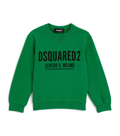 Shop Dsquared2 Logo Sweatshirt (6-16 Years) In Green