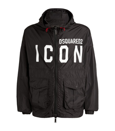 Shop Dsquared2 Icon Windbreaker Jacket In Black