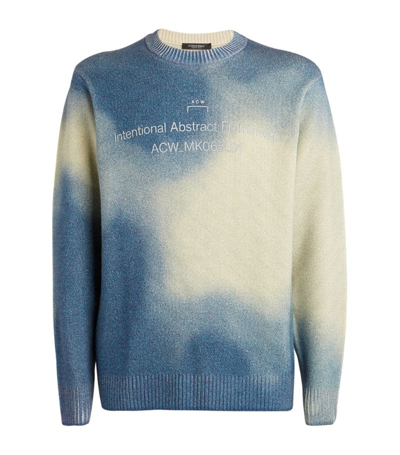 Shop A-cold-wall* Wool-cotton Ombre Sweater In Grey