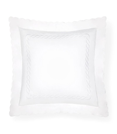 Shop Pratesi Treccia Square Oxford Pillowcase (65 X 65cm) In White